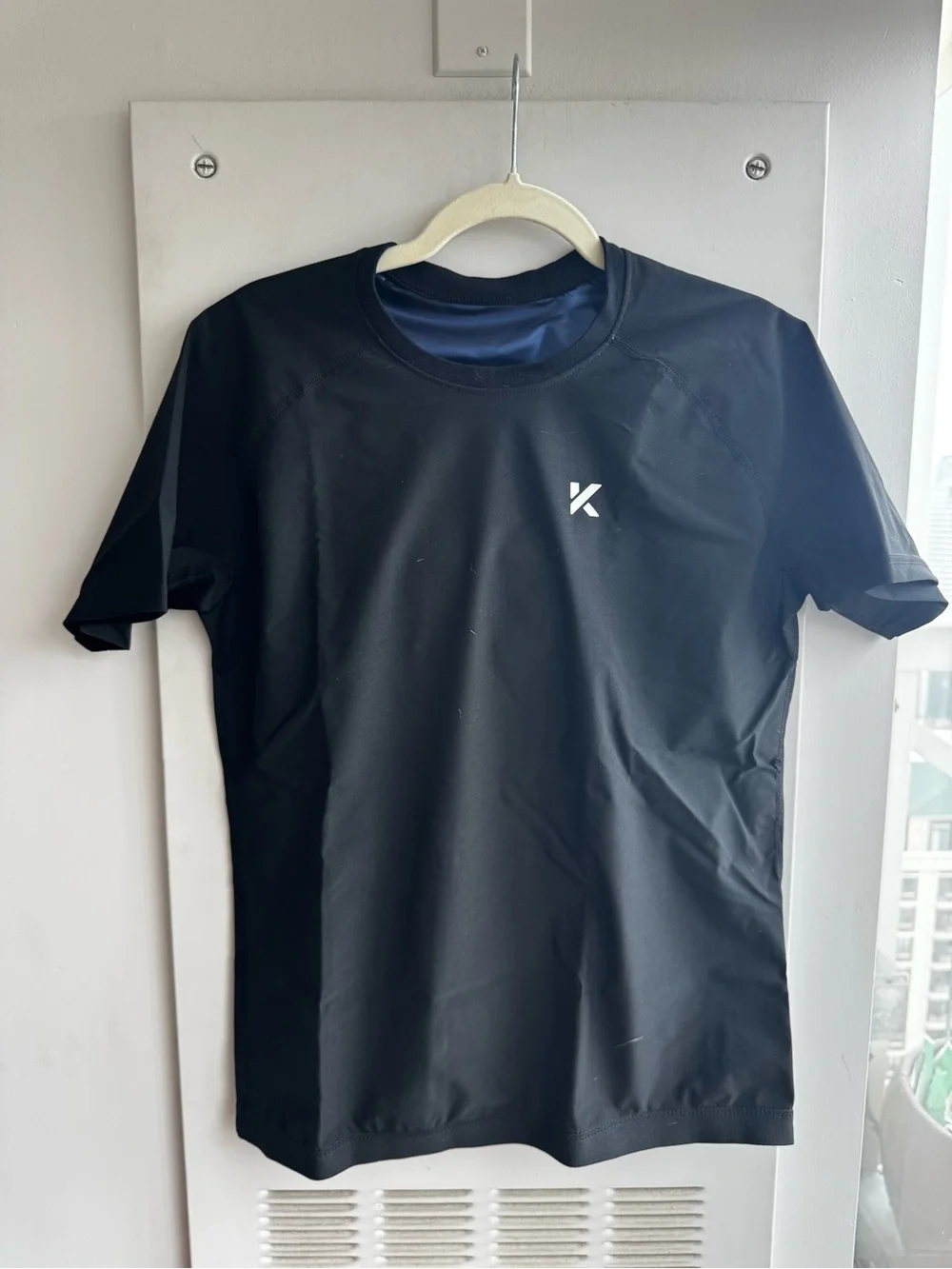 Kewlioo Men’s Heat Trapping Sauna Black Workout Shirt Size L